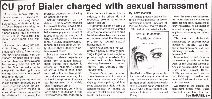 Columbia Daily Spectator/Nov. 19, 1986